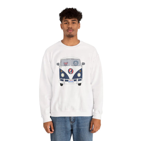 Grateful Dead - Jerry's Takin' The Bus Life is dead. Crewneck Sweatshirt - StealieShop